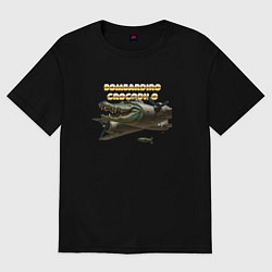 Футболка оверсайз мужская Bombardino Crocodillo, цвет: черный