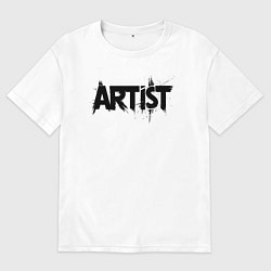Футболка оверсайз мужская Художник в стиле граффити, цвет: белый