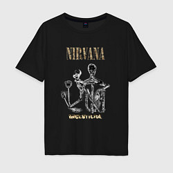Футболка оверсайз мужская Nirvana incesticide, цвет: черный