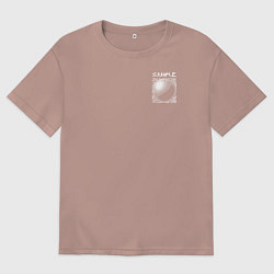 Футболка оверсайз мужская Sample toblerone tower, цвет: пыльно-розовый