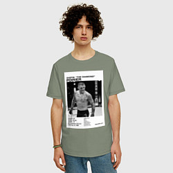 Футболка оверсайз мужская Дастин Порье плакат, цвет: авокадо — фото 2