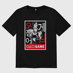 Футболка оверсайз мужская Squid game players, цвет: черный
