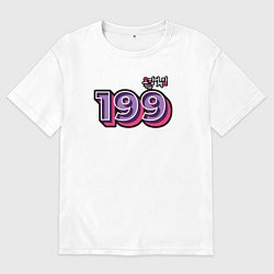 Футболка оверсайз мужская Игрок номер 199, цвет: белый