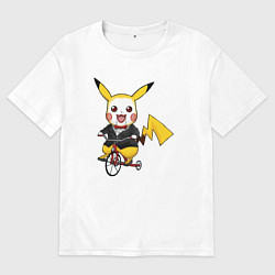 Футболка оверсайз мужская Pika saw, цвет: белый