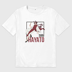 Футболка оверсайз мужская Hayato - Ветролом, цвет: белый