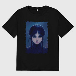 Футболка оверсайз мужская Wednesday Addams 2, цвет: черный