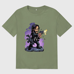 Футболка оверсайз мужская Джон Уик, цвет: авокадо