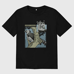 Футболка оверсайз мужская Harpy eagle, цвет: черный