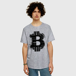 Футболка оверсайз мужская Urban биткоин, цвет: меланж — фото 2
