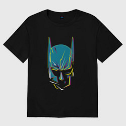 Футболка оверсайз мужская Bat mask, цвет: черный