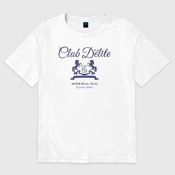Футболка оверсайз мужская Delite club, цвет: белый