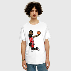 Футболка оверсайз мужская Harden fly, цвет: белый — фото 2