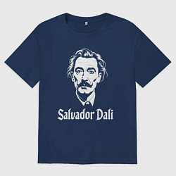 Футболка оверсайз мужская Сальвадор Дали сюрреалистический, цвет: тёмно-синий