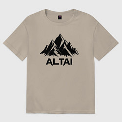Мужская футболка оверсайз Алтай горы