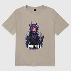 Футболка оверсайз мужская Сюрреалистичный Рейвен Fortnite, цвет: миндальный