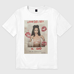 Футболка оверсайз мужская Lana Del Rey постер, цвет: белый