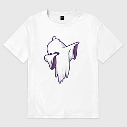 Футболка оверсайз мужская Dab ghost, цвет: белый