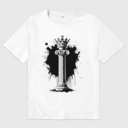 Мужская футболка оверсайз Коронованная колонна