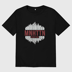 Футболка оверсайз мужская Manhattan downtown, цвет: черный