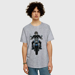 Футболка оверсайз мужская Skeletor racer, цвет: меланж — фото 2