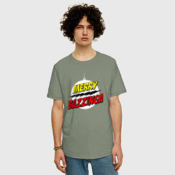 Футболка оверсайз мужская Merry bazzinga, цвет: авокадо — фото 2