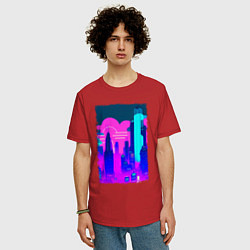 Футболка оверсайз мужская Будущее близко, цвет: красный — фото 2