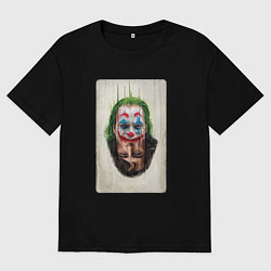 Футболка оверсайз мужская Джокер - Хоакин Феникс, цвет: черный