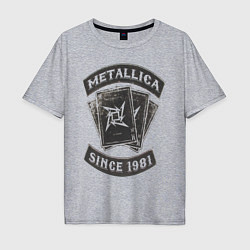 Футболка оверсайз мужская Metallica: since 1981, цвет: меланж