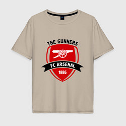 Футболка оверсайз мужская FC Arsenal: The Gunners, цвет: миндальный