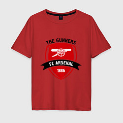 Футболка оверсайз мужская FC Arsenal: The Gunners, цвет: красный