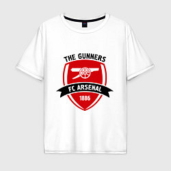 Футболка оверсайз мужская FC Arsenal: The Gunners, цвет: белый