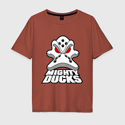 Футболка оверсайз мужская HC Anaheim Ducks, цвет: кирпичный