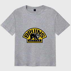 Футболка оверсайз мужская HC Boston Bruins Label, цвет: меланж