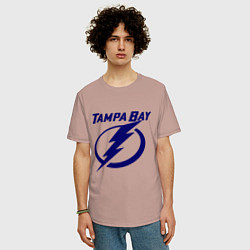 Футболка оверсайз мужская HC Tampa Bay, цвет: пыльно-розовый — фото 2