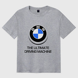 Футболка оверсайз мужская BMW Driving Machine, цвет: меланж