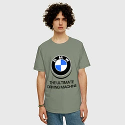 Футболка оверсайз мужская BMW Driving Machine, цвет: авокадо — фото 2