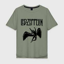 Футболка оверсайз мужская Led Zeppelin, цвет: авокадо