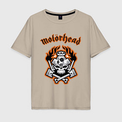 Футболка оверсайз мужская Motorhead, цвет: миндальный