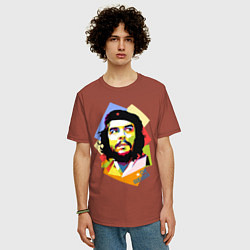 Футболка оверсайз мужская Che Guevara Art, цвет: кирпичный — фото 2