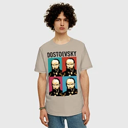 Футболка оверсайз мужская Dostoevsky, цвет: миндальный — фото 2