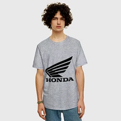 Футболка оверсайз мужская Honda Motor, цвет: меланж — фото 2