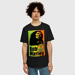 Футболка оверсайз мужская Bob Marley: Jamaica, цвет: черный — фото 2