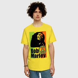 Футболка оверсайз мужская Bob Marley: Jamaica, цвет: желтый — фото 2