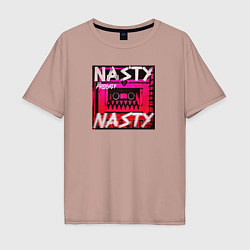 Футболка оверсайз мужская The Prodigy: Nasty, цвет: пыльно-розовый