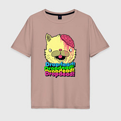 Футболка оверсайз мужская Dropdead Kitty, цвет: пыльно-розовый
