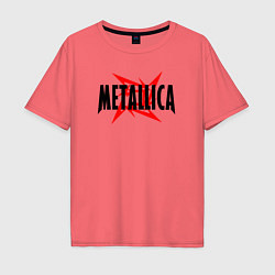 Мужская футболка оверсайз Metallica logo