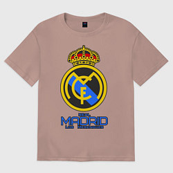 Футболка оверсайз мужская Real Madrid, цвет: пыльно-розовый