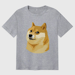 Футболка оверсайз мужская Doge, цвет: меланж