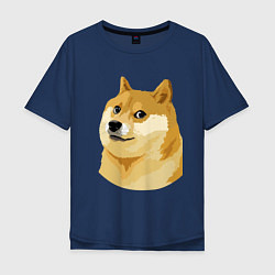 Футболка оверсайз мужская Doge, цвет: тёмно-синий