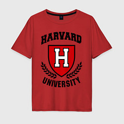 Футболка оверсайз мужская Harvard University, цвет: красный